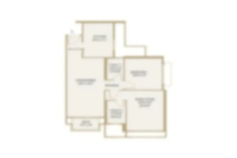 2 BHK Apartment Floor Plan